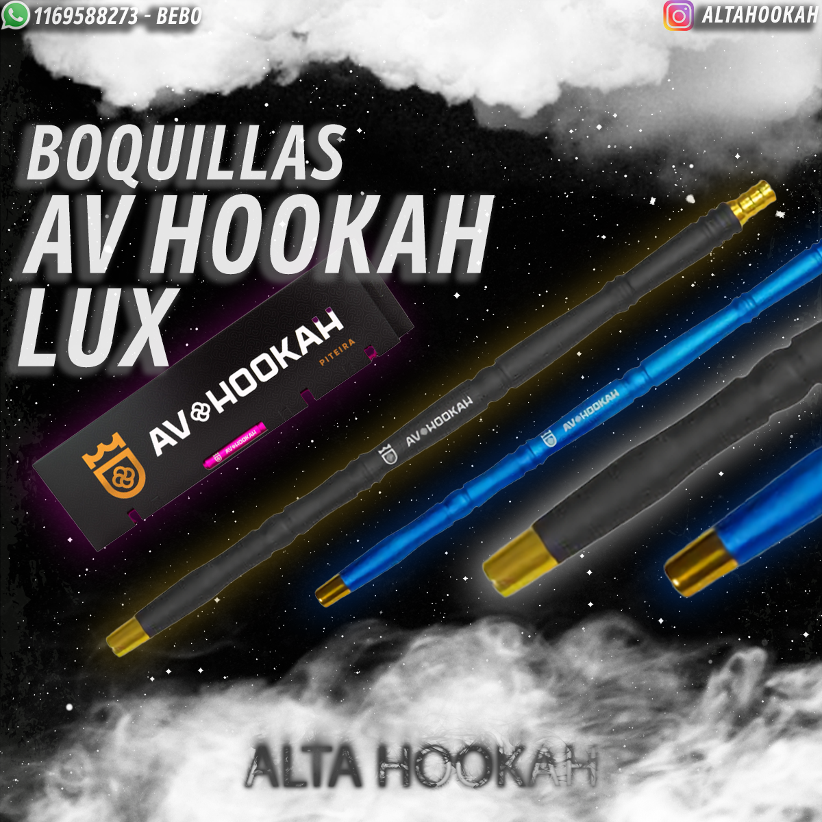 BOQUILLA AV HOOKAH LUX AZUL-DORADO alternate