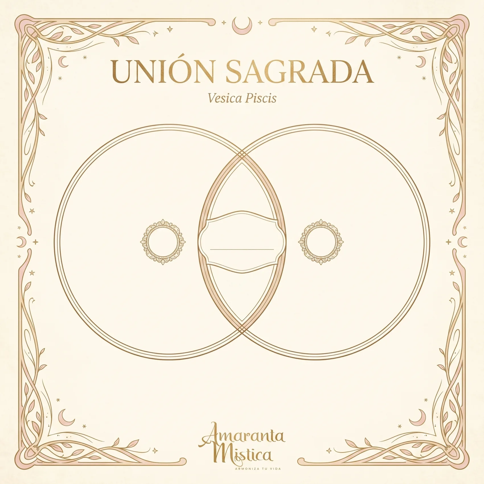 Plantilla imprimible de la Vesica Piscis — Unión Sagrada