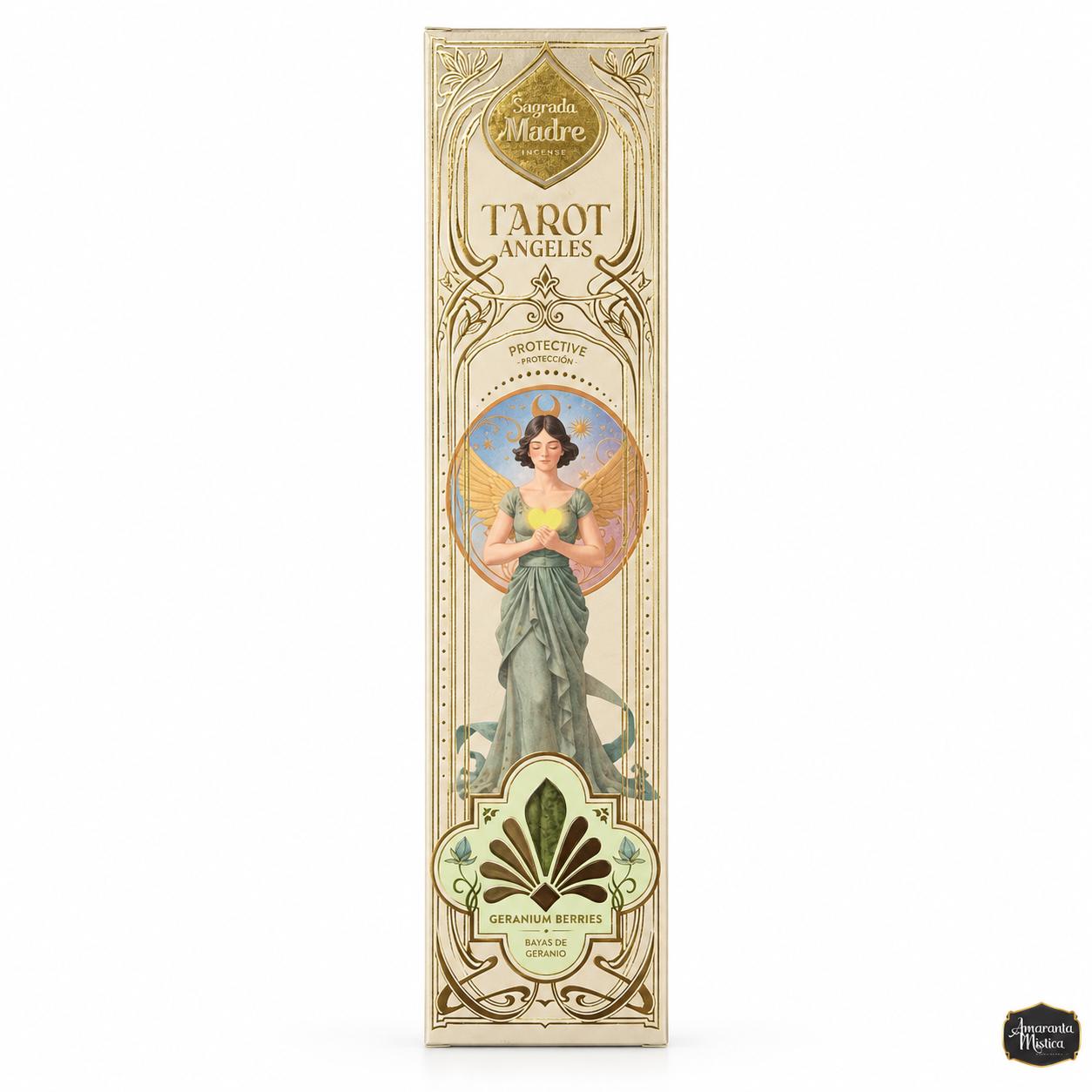 Sahumerios Sagrada Madre Tarot Ángeles - Protector (Bayas de Geranio)