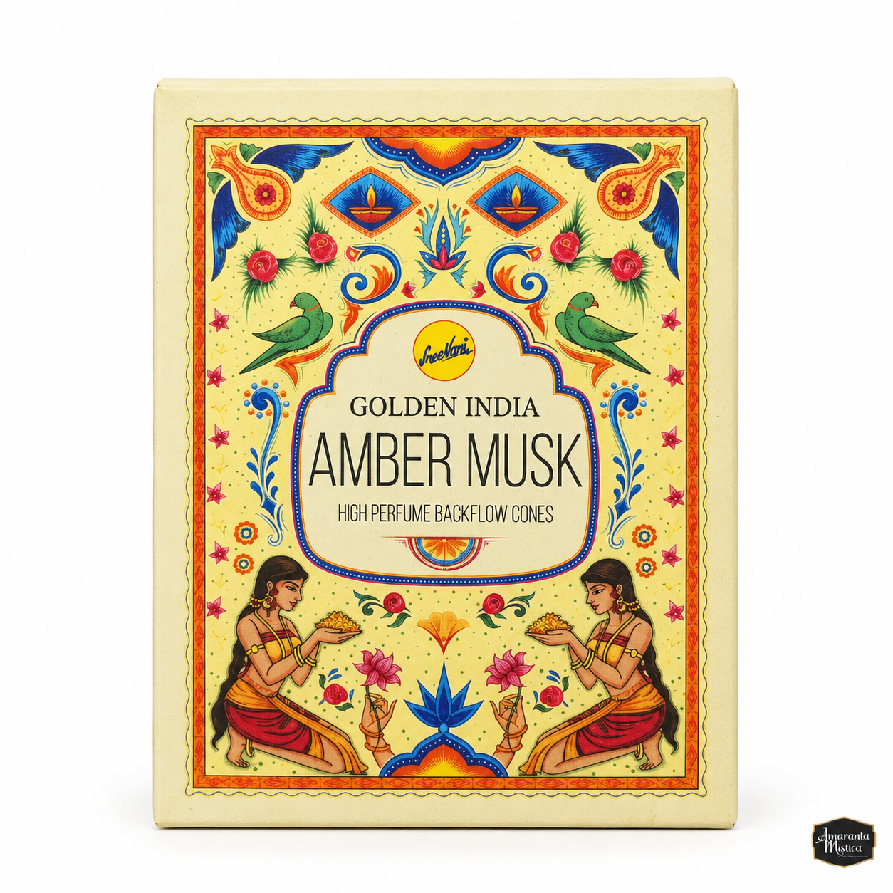 Conos Backflow Sree Vani Golden India Ámbar y Almizcle (Amber Musk)