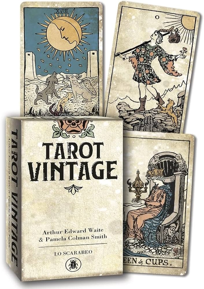 TAROT Vintage Rider Waite 78 Cartas y Librito LO SCARABEOLO SCARABEO - 3