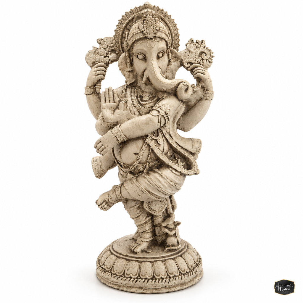 Ganesha Bailando con Base de Loto