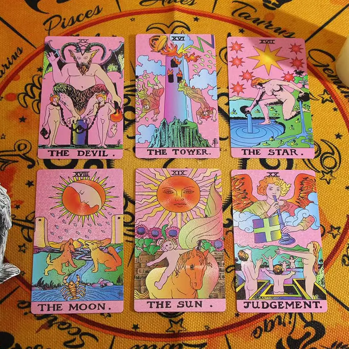 Cartas de Tarot The Fool Rider Waite Rosa Importadas - 3