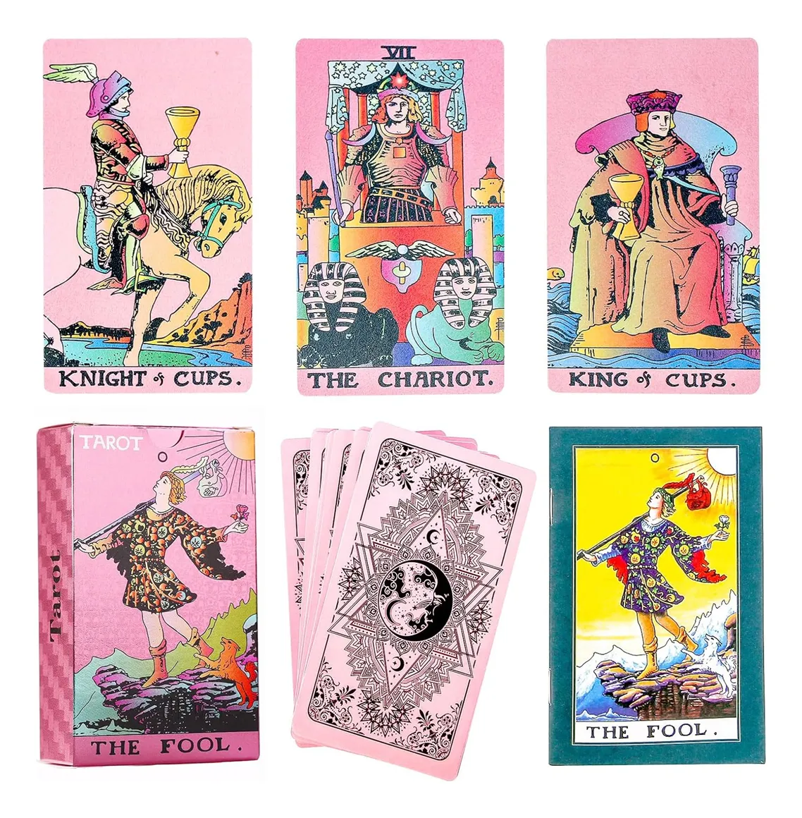 Cartas de Tarot The Fool Rider Waite Rosa Importadas - 4
