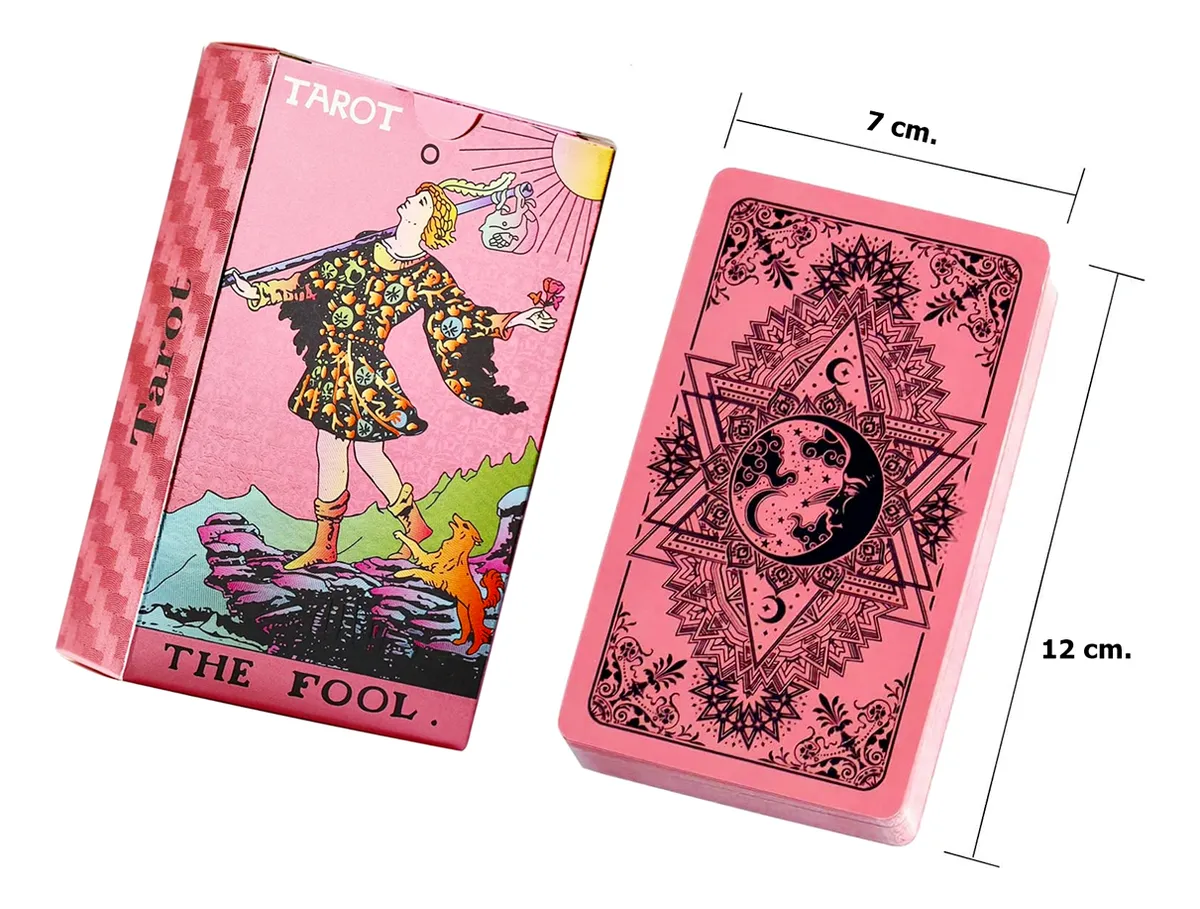 Cartas de Tarot The Fool Rider Waite Rosa Importadas - 5