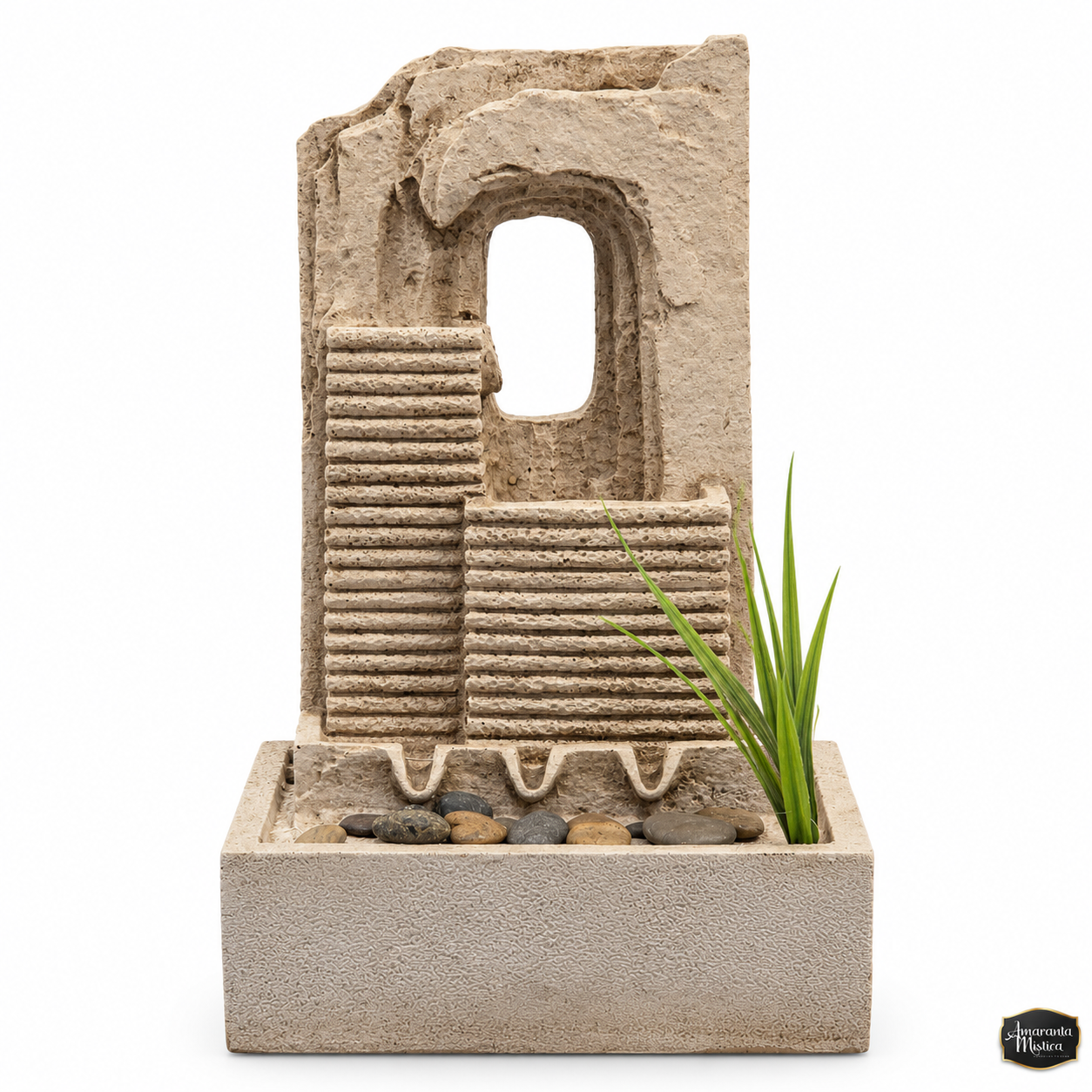 Fuente de Agua Decorativa Torre con Escalones - Mediana