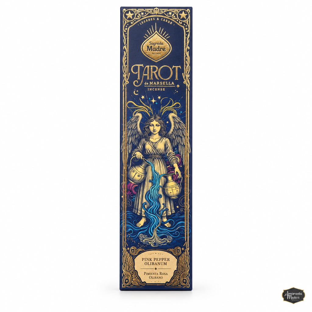 Sahumerios Sagrada Madre Tarot Marsella - La Templanza (Pimienta Rosa y Olíbano)