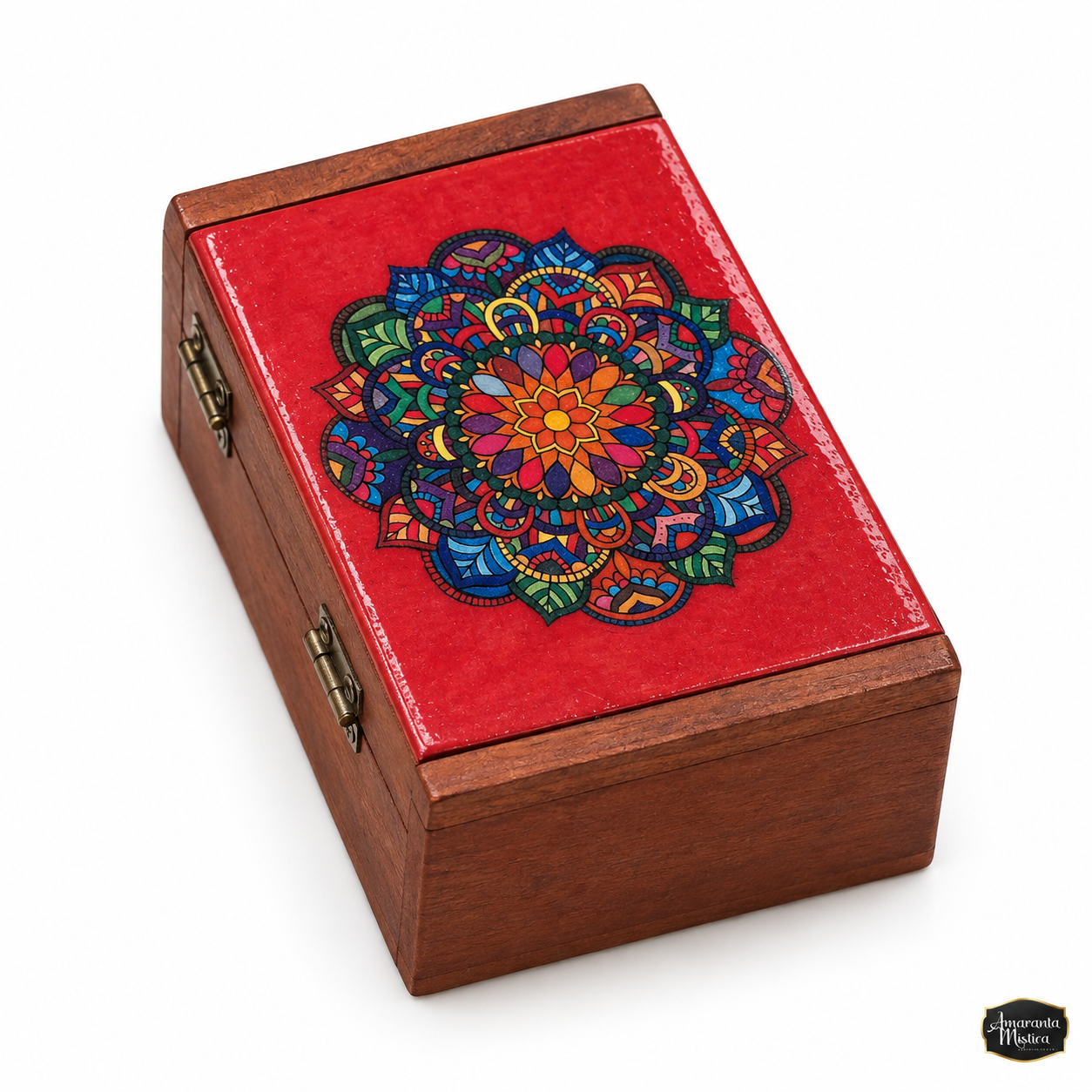 Caja de Madera Artesanal para Cartas de Tarot 15x10 cm - 3