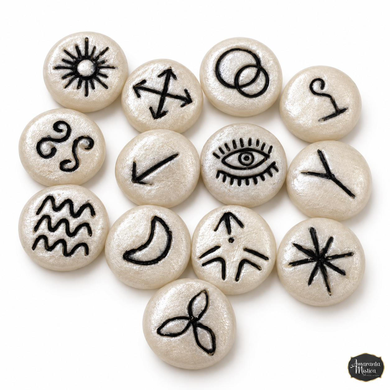 Runas Brujas de Porcelana Fría - Set de 13 - 2