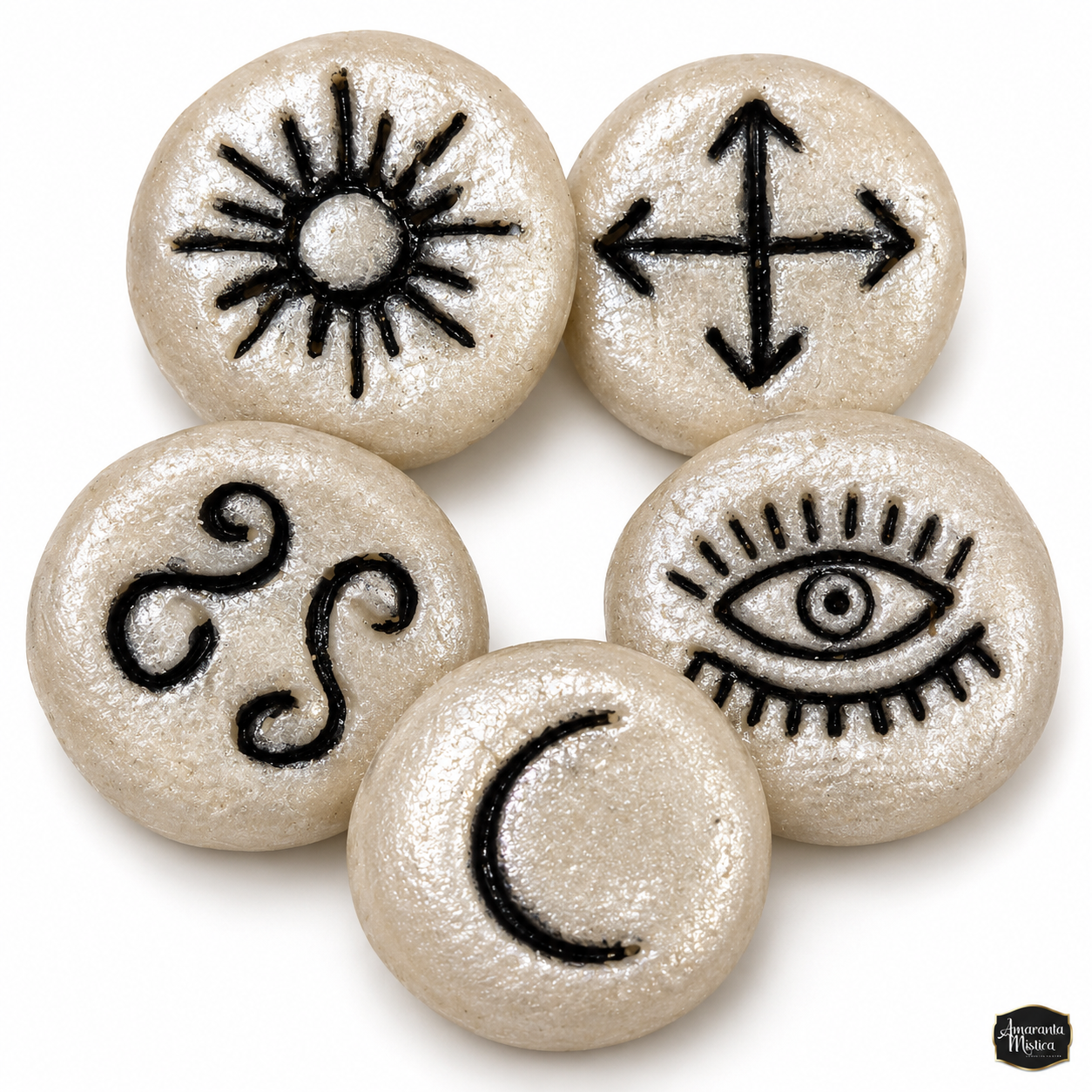 Runas Brujas de Porcelana Fría - Set de 13 - 3