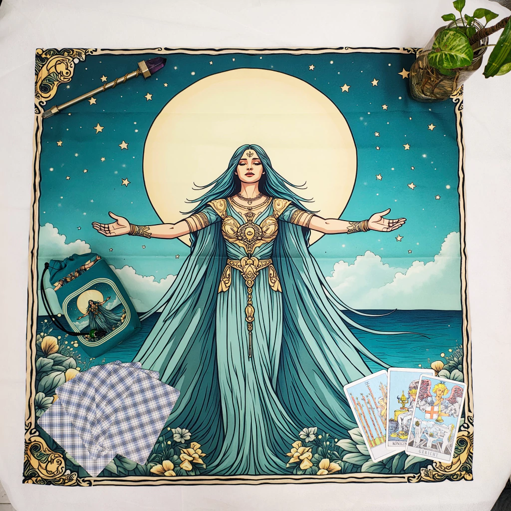 Paño de Tarot 70x70cm - 11 Mística - 12