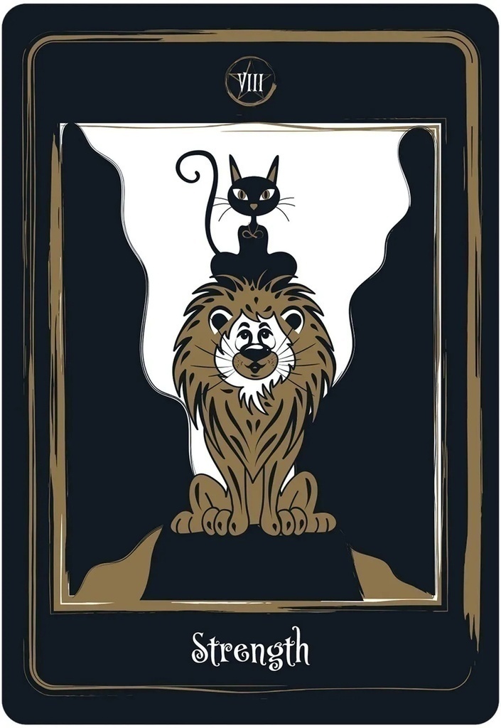 TAROT Golden Black Cat Gatos - 2