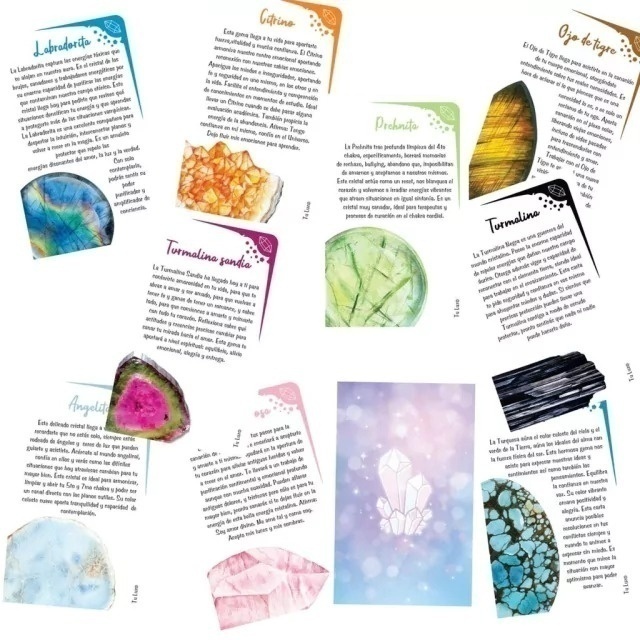 ORÁCULO de Sanación CRISTALES MÁGICOS 28 Cartas y Librito TULUZ - 3