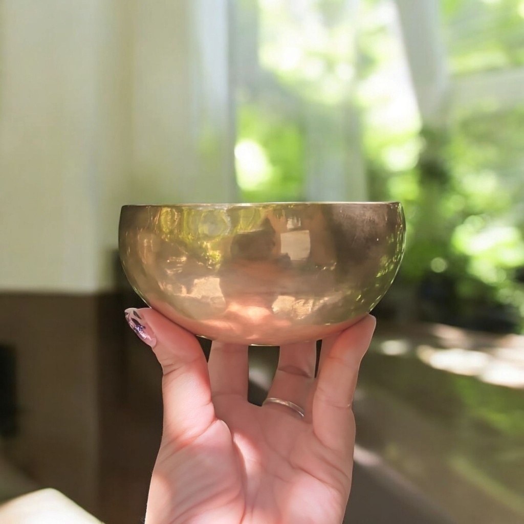 Cuenco Tibetano Artesanal Dorado - 4