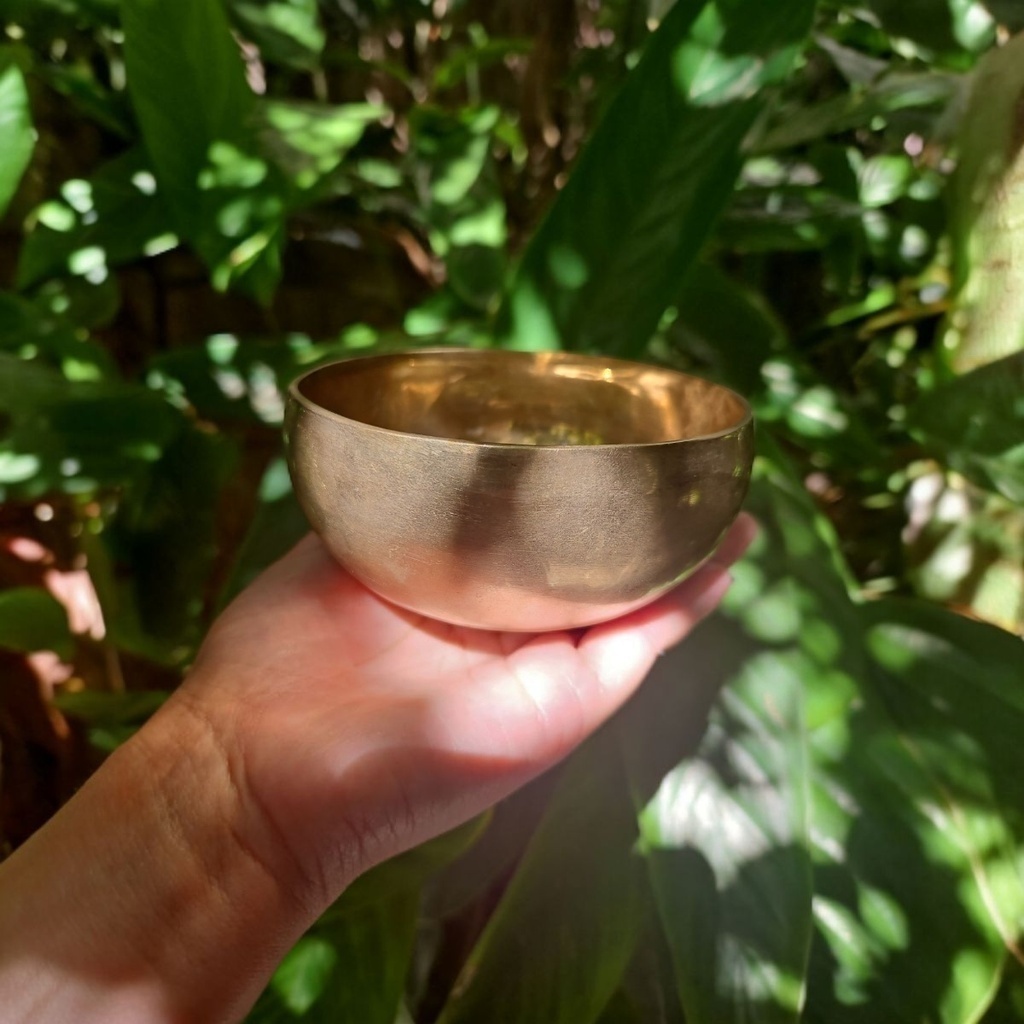 Cuenco Tibetano Artesanal Dorado - 5