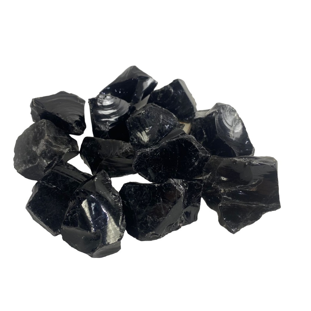 Piedra Gema Obsidiana Negra N2 Bruto