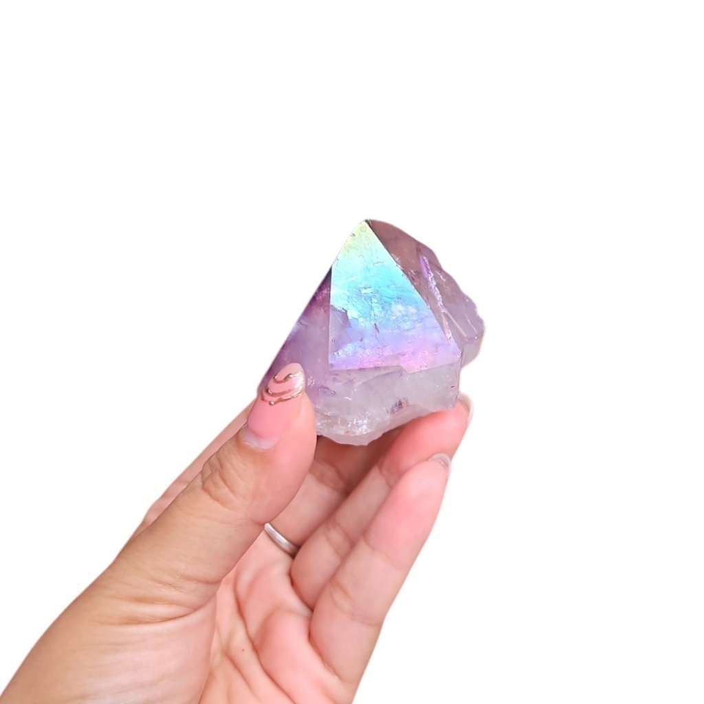 Piedra Gema Amatista Aura Punta Guardián - 3