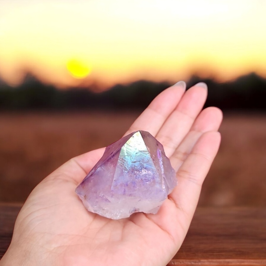 Piedra Gema Amatista Aura Punta Guardián - 5