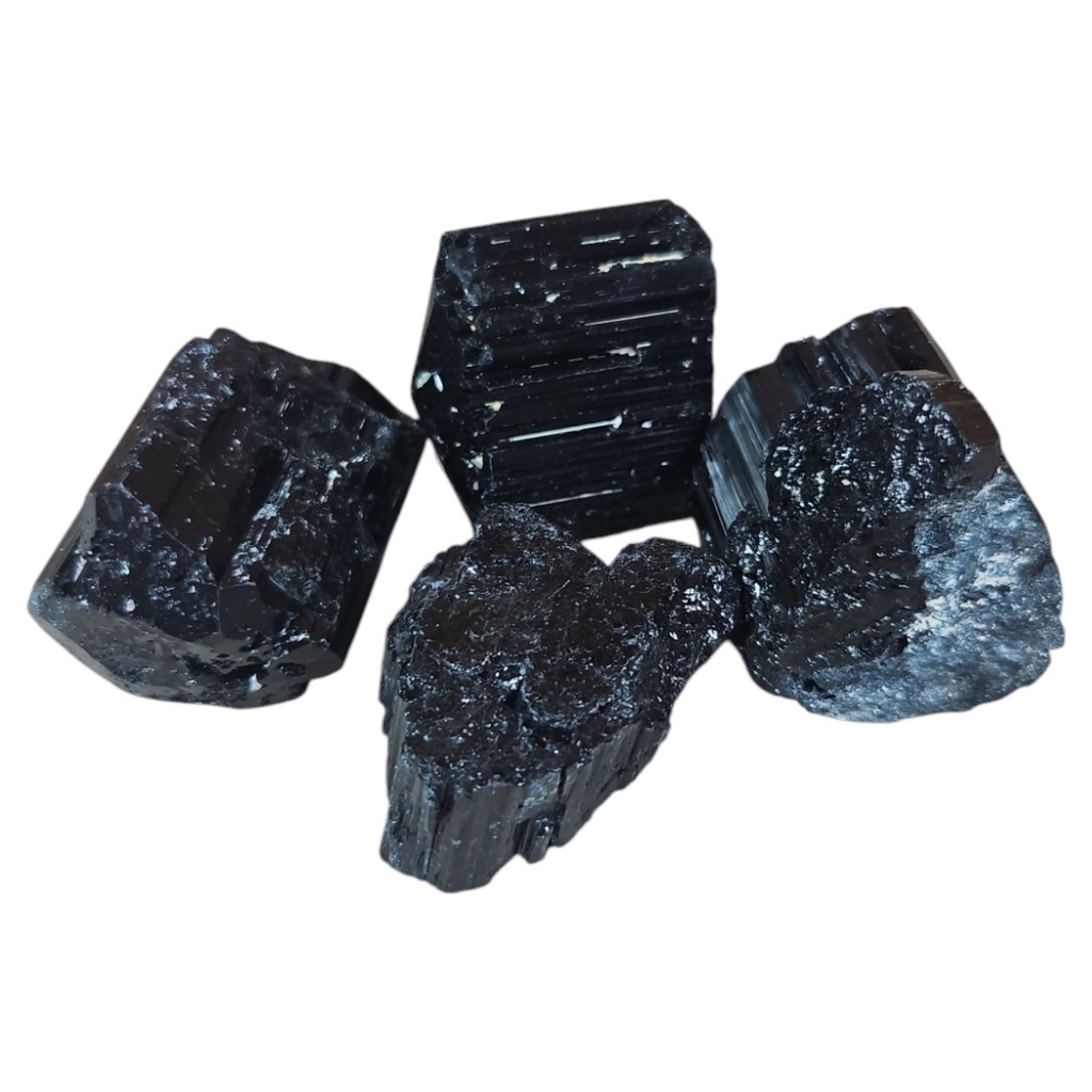 Piedra Gema Turmalina Negra Cristalizada N3 Bruto