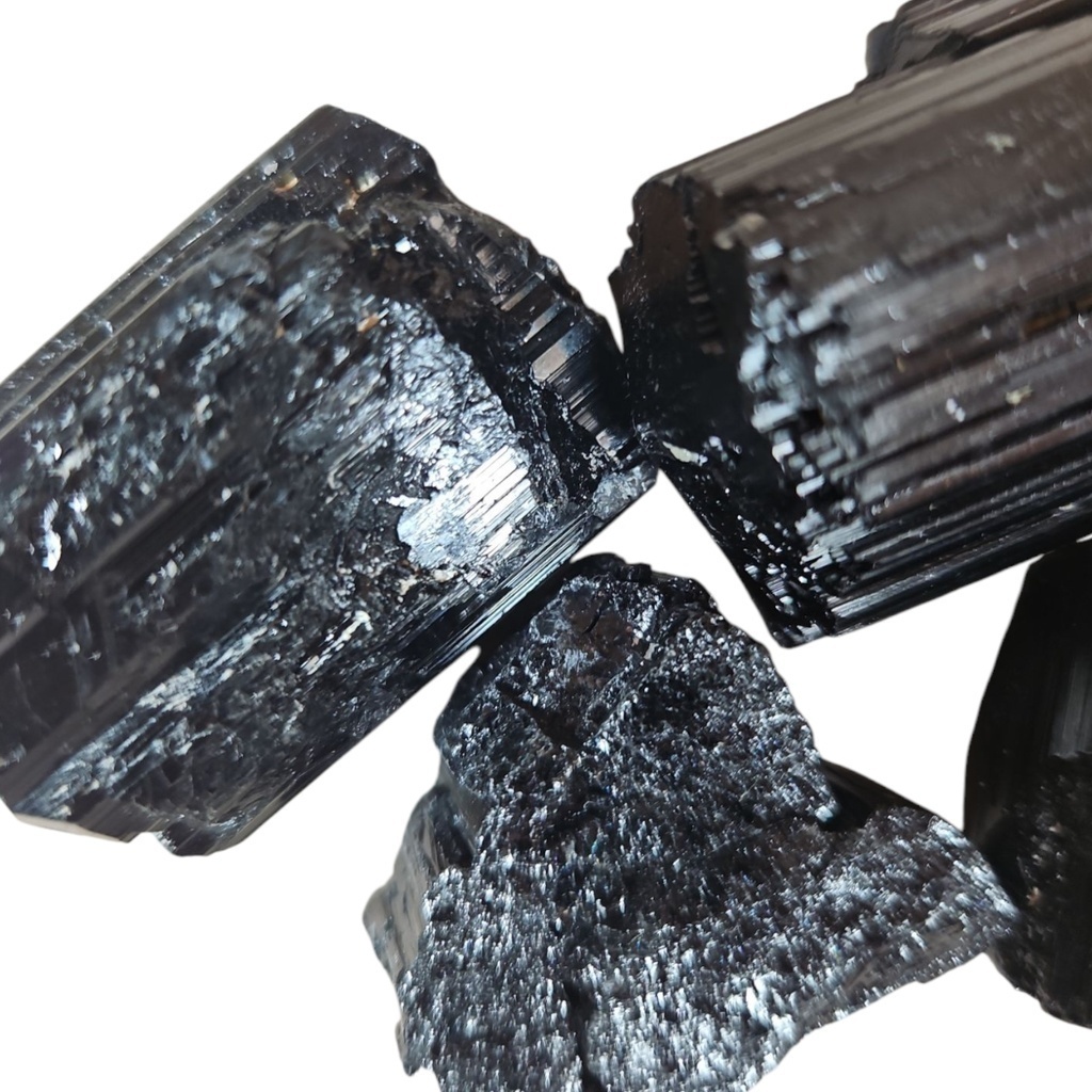 Piedra Gema Turmalina Negra Cristalizada N3 Bruto - 2