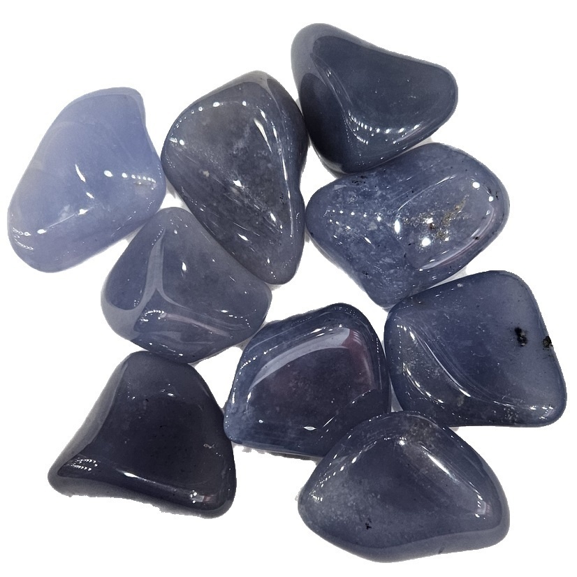 Piedra Gema Calcedonia Azul N2 Pulida