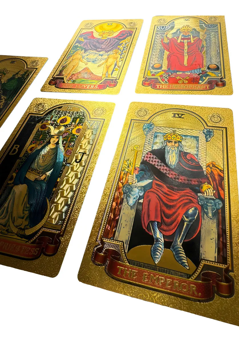Gold Foil Tarot Holográfico Dorado Rider Waite - 4