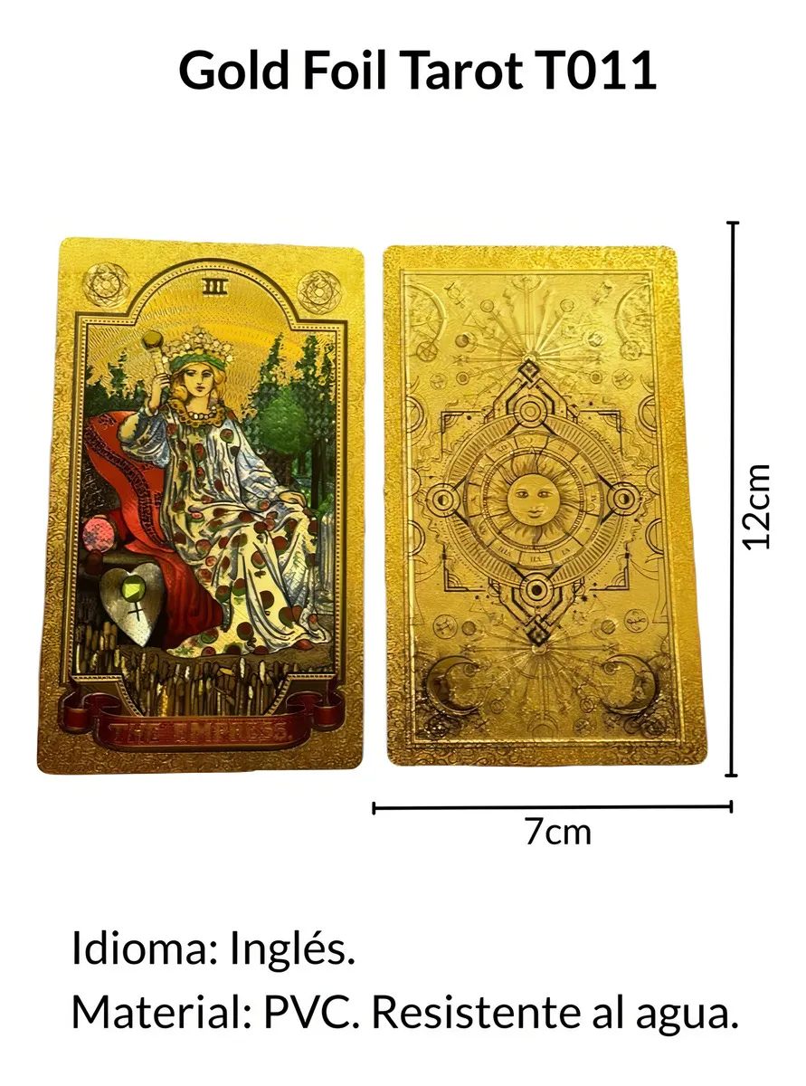 Gold Foil Tarot Holográfico Dorado Rider Waite - 7