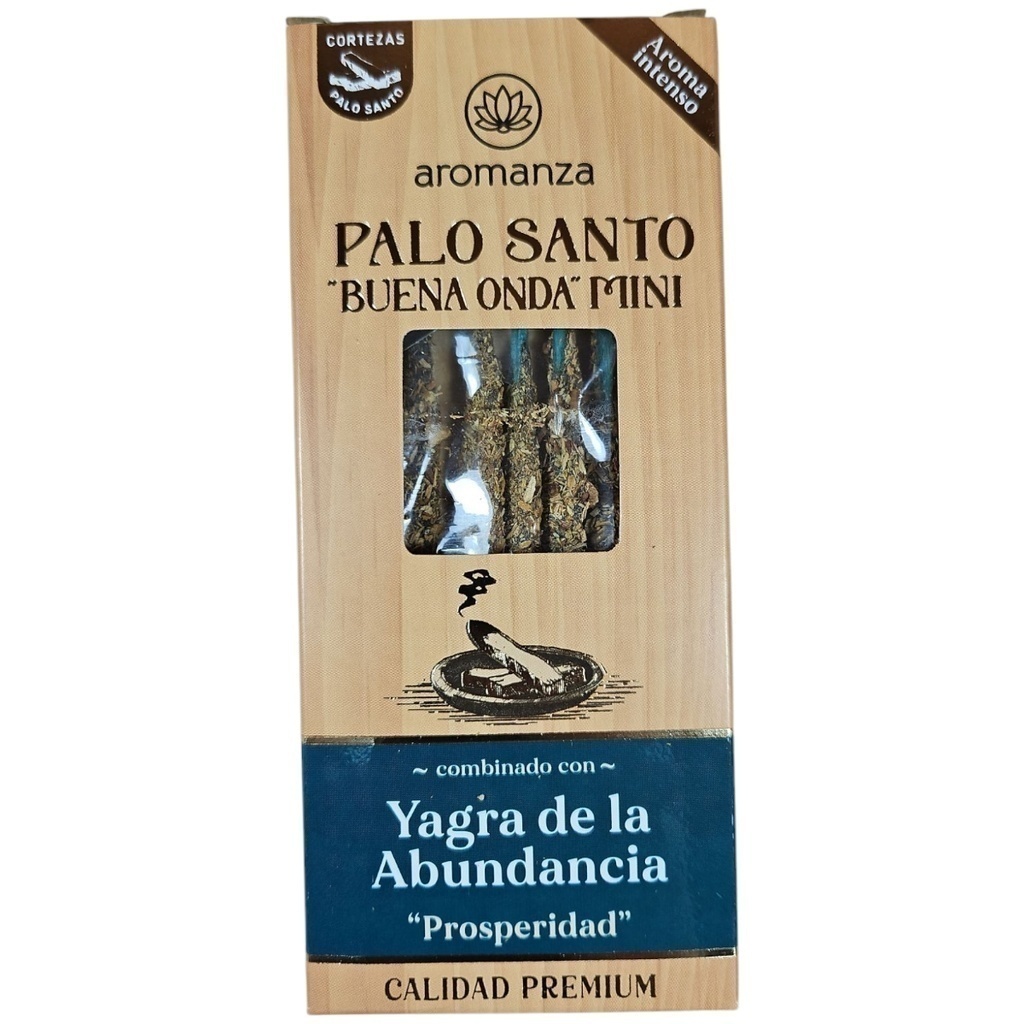 Sahumerios Mini Palo Santo BUENA ONDA YAGRA DE LA ABUNDANCIA